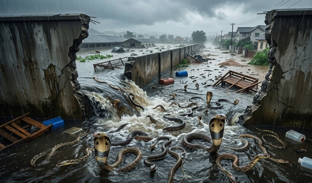 900 Snakes Escape China Flood: Essential Snake Bite First Aid 900 snakes escape in china